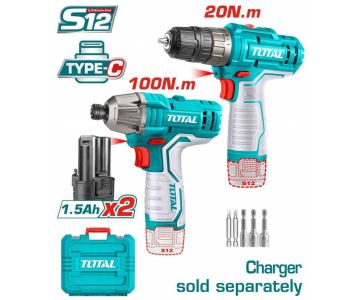 Набор аккумуляторного инструмента TOTAL TOSLI240586