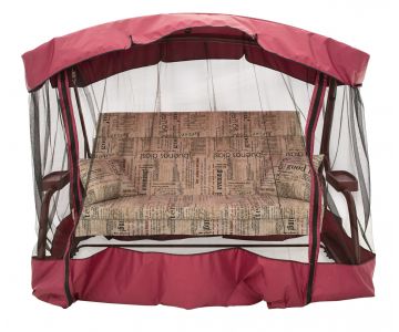 Качели садовые МебельСад Ранго С230 ( бордовая газетка)