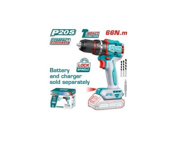 Дрель-шуруповерт ударная TOTAL TIDLI206681