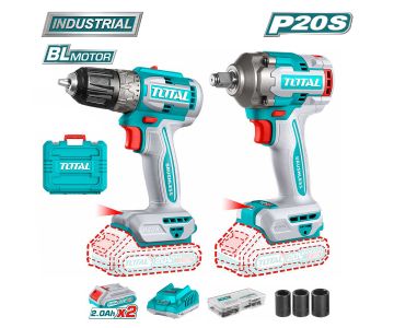 Набор аккумуляторного инструмента TOTAL TCKLI20271