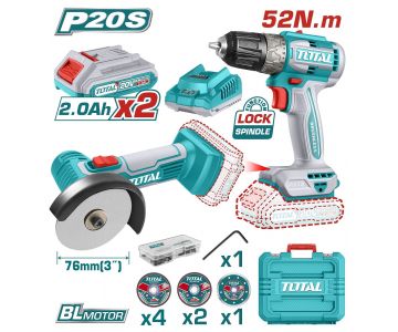 Набор аккумуляторного инструмента TOTAL TCKLI20278