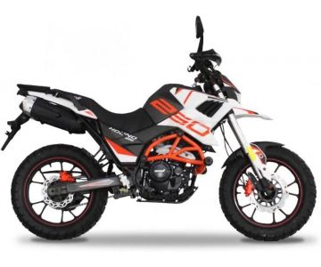Мотоцикл турэндуро Rockot HOUND 250 (белый, оранжевый)