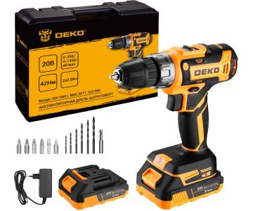 Дрель-шуруповерт аккумуляторная Deko Banger 20V ONE +