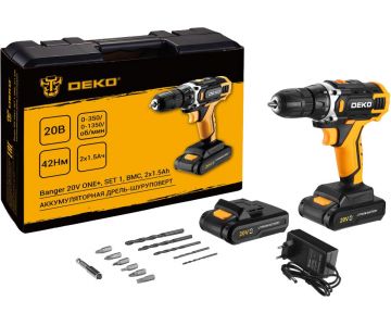 Дрель-шуруповерт аккумуляторная Deko Banger 20V ONE +