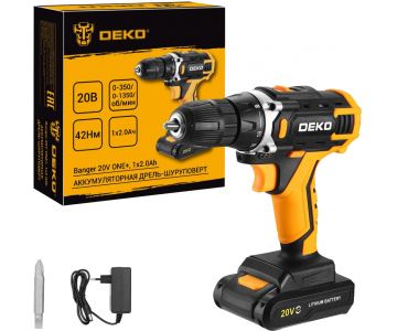 Дрель-шуруповерт аккумуляторная Deko Banger 20V ONE +