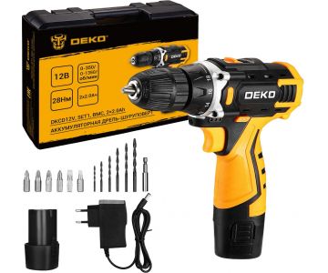 Дрель-шуруповерт аккумуляторная Deko DKCD12V
