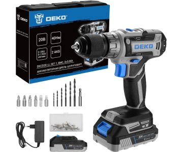 Дрель-шуруповерт аккумуляторная Deko DKCD20-Li