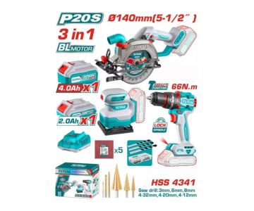 Набор аккумуляторного инструмента TOTAL TOSLI241193