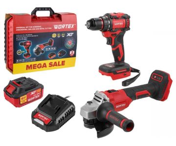 Набор аккумуляторных инструментов Wortex ALL1 (1329850)