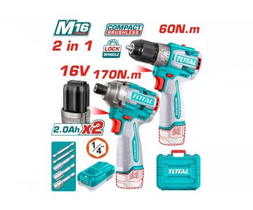 Набор аккумуляторных инструментов TOTAL TOSLI240968