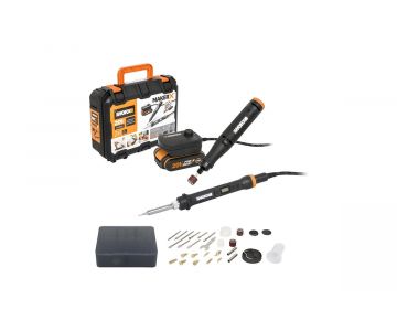 Комплект: Гравировальная машинка Worx WX739.9 + Выжигатель Worx WX744.9