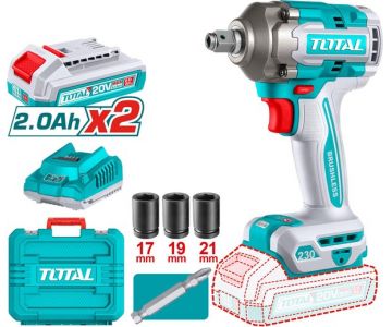 Аккумуляторный ударный шуруповерт-гайковерт TOTAL TIWLI20236