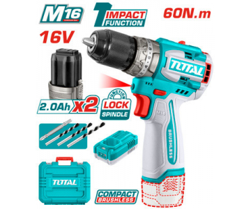 Дрель-шуруповерт аккумуляторная TOTAL TIDLI16682