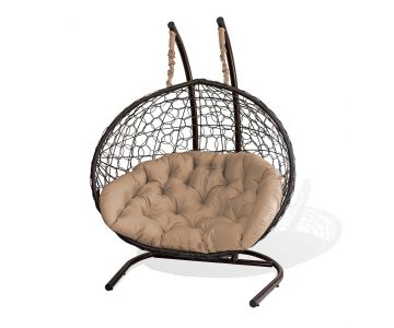 Кресло-кокон подвесное двухместное УралСпецМаш Риторика Магна (коричневое)