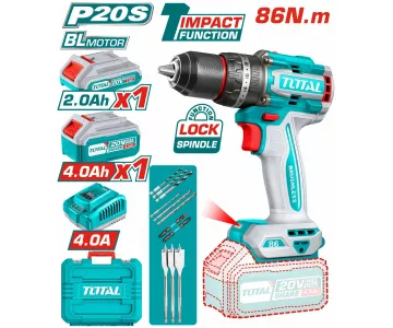 Дрель-шуруповерт ударная TOTAL TIDLI20868