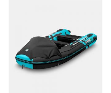 Надувная лодка Gladiator E380PRO черно-бирюзовый