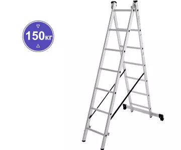 Лестница алюминиевая двухсекционная Новая высота 7 ступеней 1220207