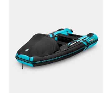 Надувная лодка Gladiator E350PRO черно-бирюзовый