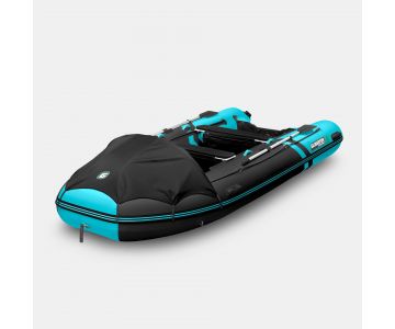 Надувная лодка Gladiator E450PRO черно-бирюзовый