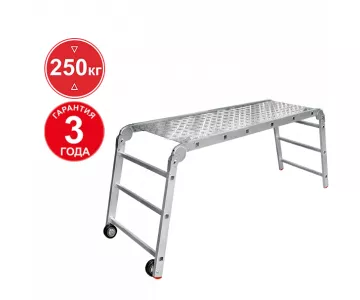 Рабочие подмости алюминиевые Новая высота 3х6х3 с металлическим помостом 3341363
