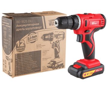 Аккумуляторная дрель-шуруповерт Wortex BD 1825 DLi (BD1825DLi0006)