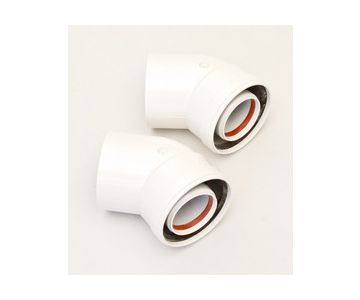 Отвод коаксиальный Ariston 45° M/F Ø60/100 (3318004)