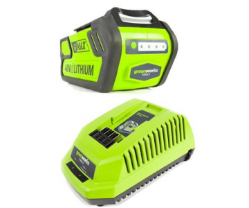 Комплект Greenworks 40V LUX зарядное устройство и 2 АКБ 4 Ач