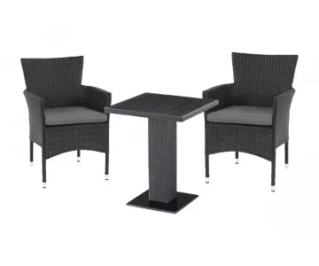 Комплект садовой мебели Garden Story Аскер мини GS015/GS016 (черный/серый)