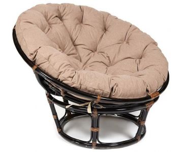 Кресло садовое Garden Story Папасан Р110СС (бежевый/коньячный)