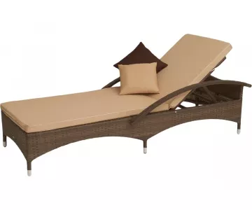 Шезлонг Garden Story Мальта-2 M002-2023 (коричневый/бежевый)