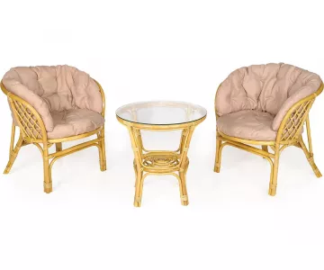 Комплект садовой мебели Garden Story Багамы Мини CV-12H (медовый/бежевый)