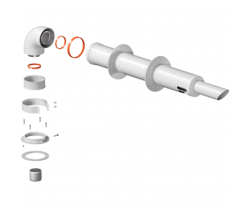Комплект дымохода универсальный антилёд Krats KTL-01-075 (60/100, 750мм)