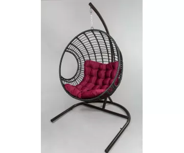 Кресло подвесное Garden Story Лондон D35B-МТ003 (черный/бордовый)