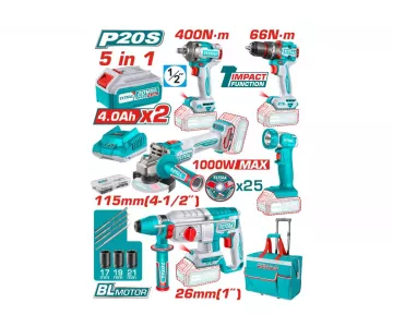 Набор аккумуляторного инструмента TOTAL TCKLI20592