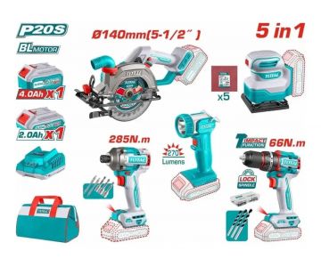 Набор аккумуляторных инструментов TOTAL TOSLI241081