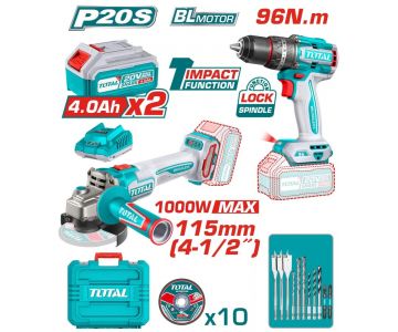 Набор аккумуляторных инструментов TOTAL TOSLI241298