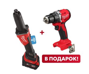 Аккумуляторная прямошлифмашина Milwaukee M18 FDGROVB-502X + M18 BLDDRC-0X