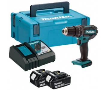 Шуруповерт ударный аккумуляторный Makita DHP482RFJ (с 2-мя АКБ, кейс)