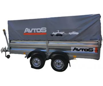 Прицеп Avtos А25М2В (2500х1300х300 ресс. AL-KO, R16, тент 1200мм 2ос)