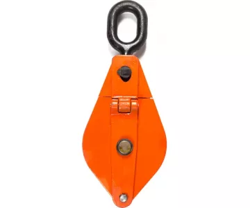 Блок монтажный однорольный с ушком TOR HQG(L) K1-10,0 т с откидной щекой (G)