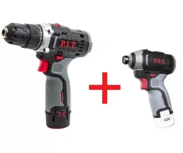 Набор электроинструментов P.I.T. PSD12K-120A/2 + PBM12K-10A