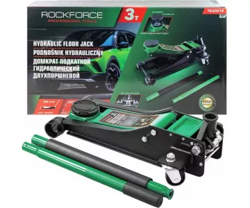 Домкрат подкатной гидравлический двухпоршневой RockForce RF-T830018 HT