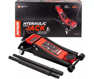 Домкрат подкатной гидравлический низкопрофильный двухпоршневой Patron P-T830018
