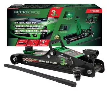 Домкрат подкатной гидравлический низкопрофильный с поворотной ручкой RockForce RF-TR8204