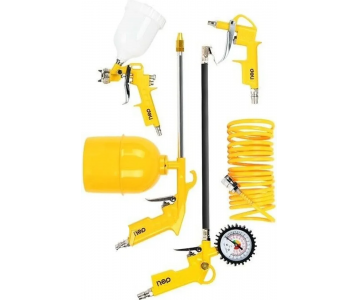 Набор пневмоинструмента Deli EDL-QPQ-990G-5 (5пр, желтый)