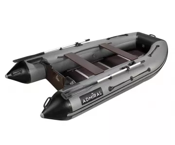 Надувная лодка Адмирал 335 серо-черная