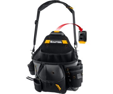 Сумка поясная Kraftool KPB-20 с быстросъёмным креплением FastClip