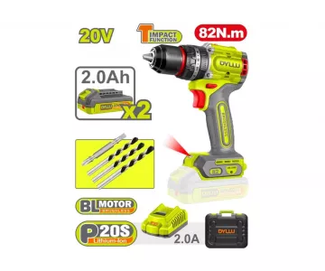 Дрель-шуруповерт ударная аккумуляторная DYLLU DTCDP8285