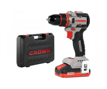 Дрель-шуруповерт аккумуляторная Crown CT21128HMX-2 BMC