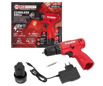 Дрель-шуруповерт ForceKraft FK-CDA12V Li-ion